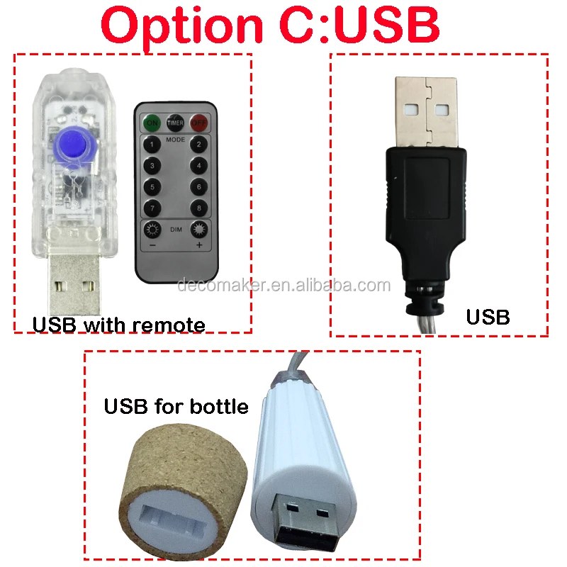 IP44 3AA Green Battery Box with Remote LED String Light