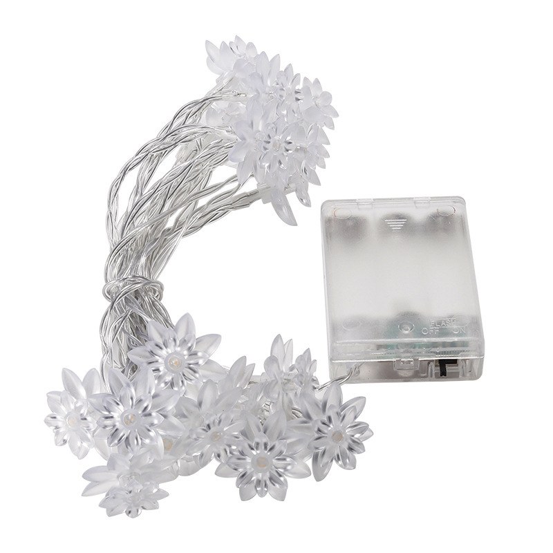 C LED string light-Lotus flower-3AA -transparent