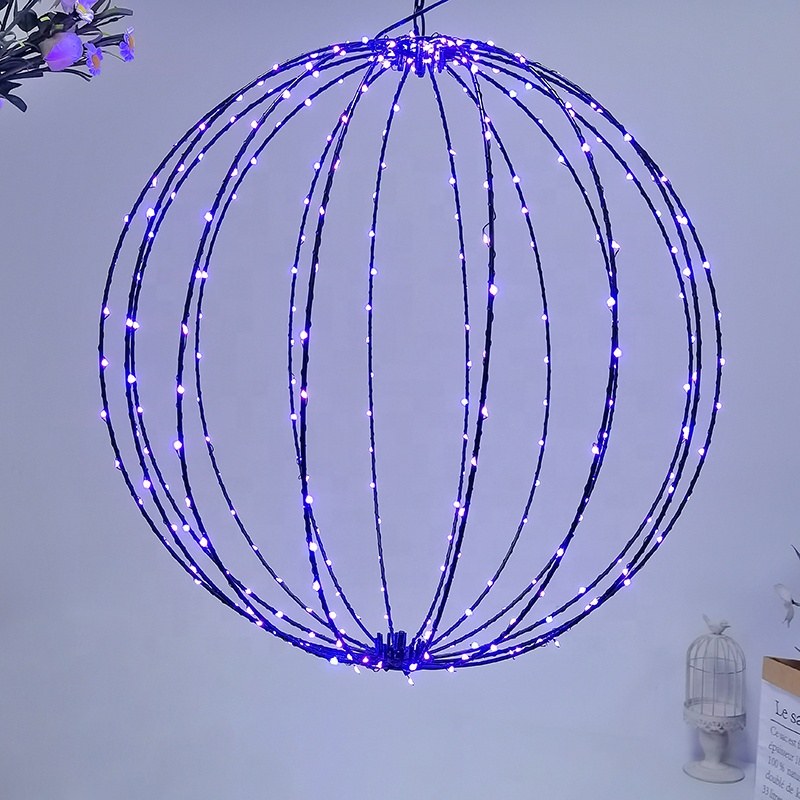 Iron frame sphere foldable hanging ball Light-purple/40/50/60CM