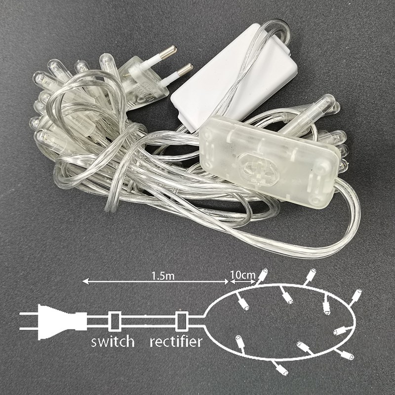 GS standard indoor led string fairy light with on/off switch