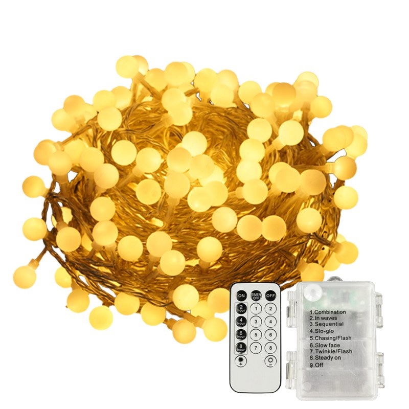 Battery box with four timers PP ball string lights