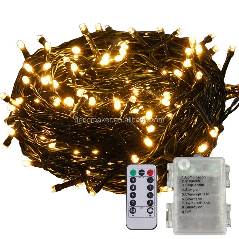 DBL-IP44-RC-2C8F Battery String Light with Remote indoor and outdoor use
