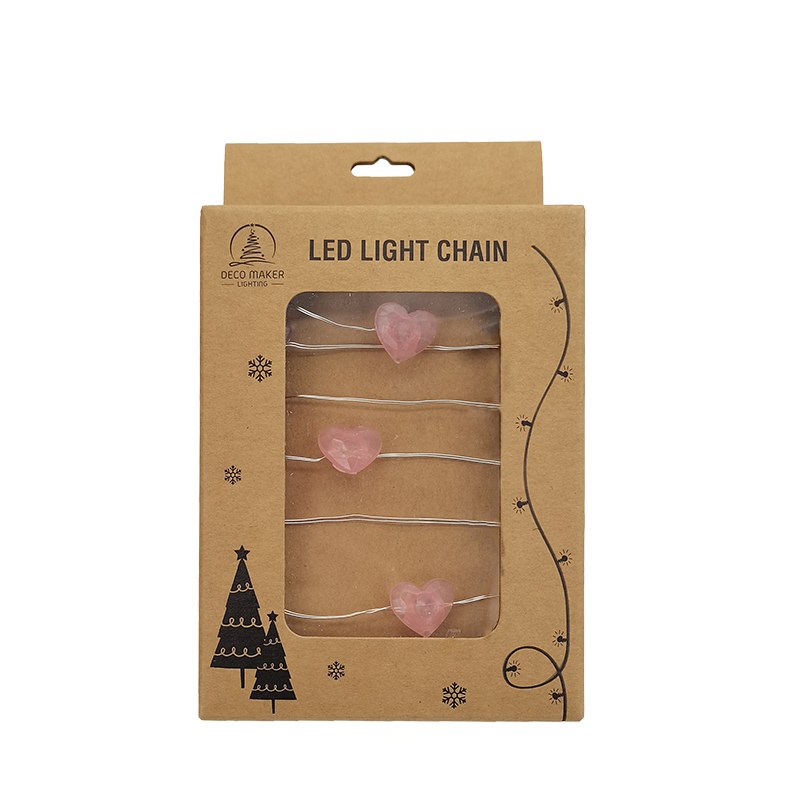 Copper wire light-pink heart