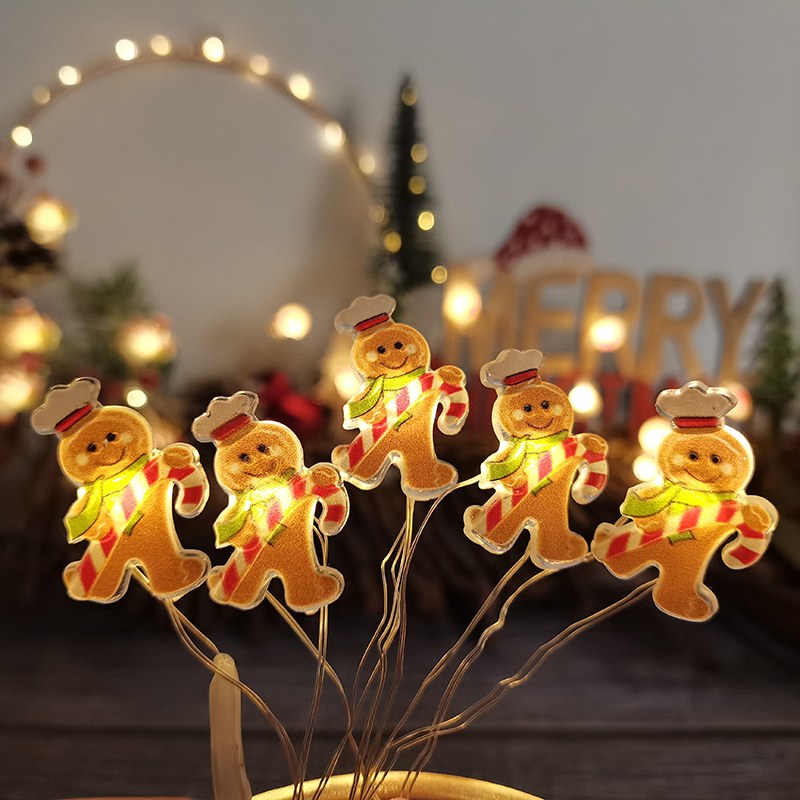 Copper wire light-Gingerbread Man