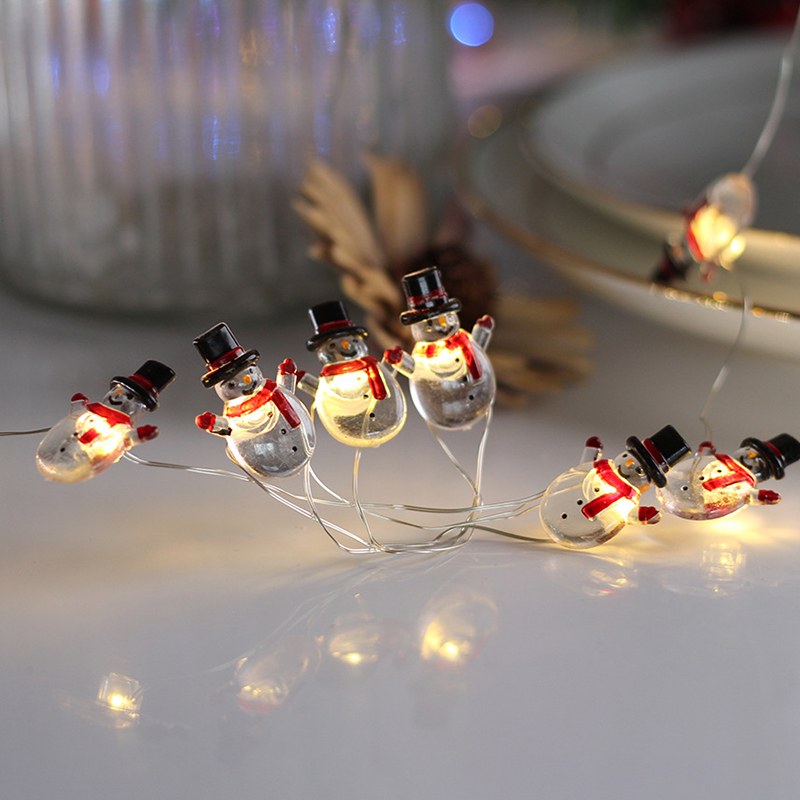 Copper wire light-snowman