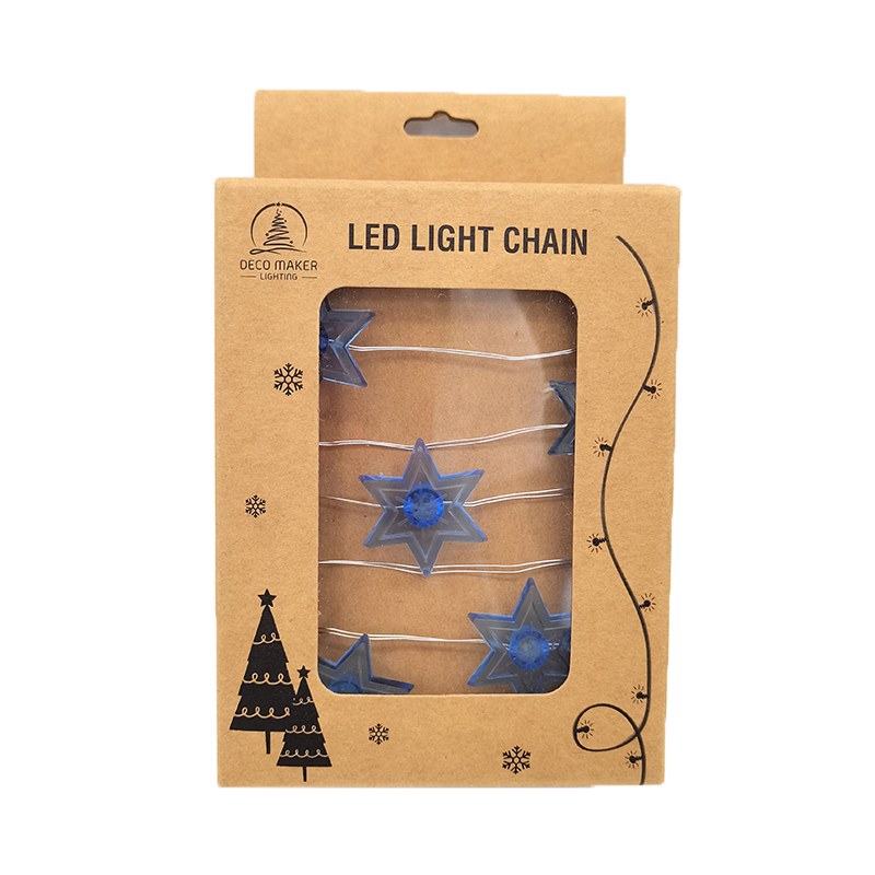 Copper wire light-blue star