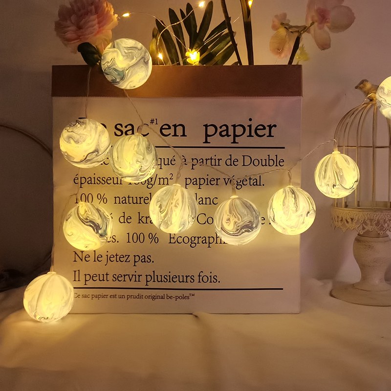 LED string light-Blue gradient ball
