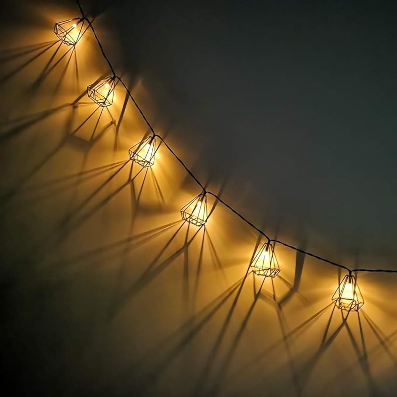 LED string light-iron taper