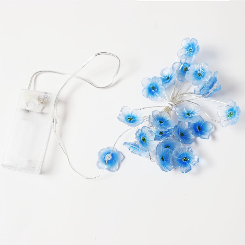 Peach blossom shaped copper wire string light-2AA