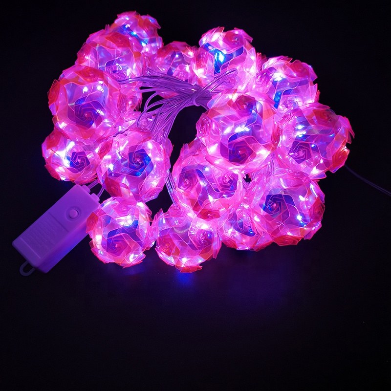 Laser Dream Rose Flower LED string light-IP20 plug