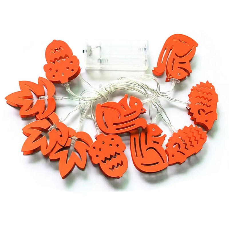 squirrel hedgehog acorn tree leaves shaped LED string light