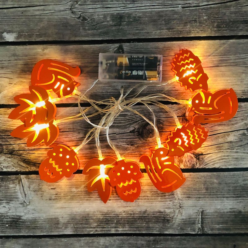 squirrel hedgehog acorn tree leaves shaped LED string light
