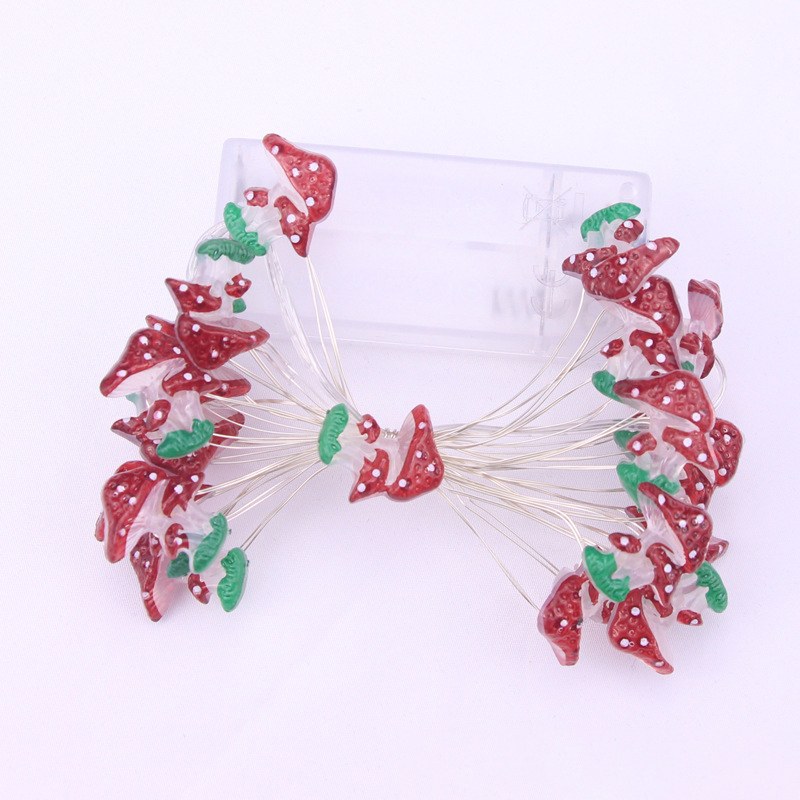 2AA Christmas series copper wire light-Mushroom