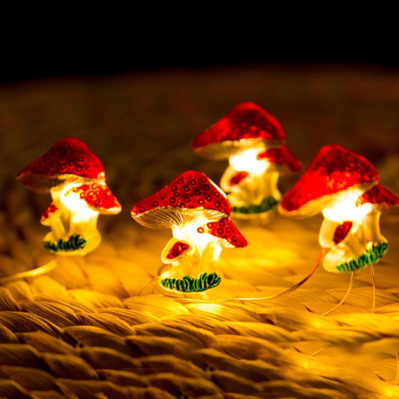 2AA Christmas series copper wire light-Mushroom