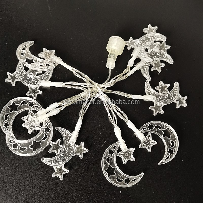 Christmas string lights-moon star