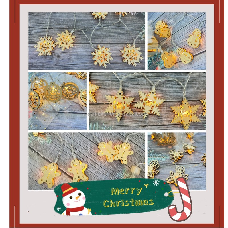Christmas string lights-wooden decos – YZ-20391