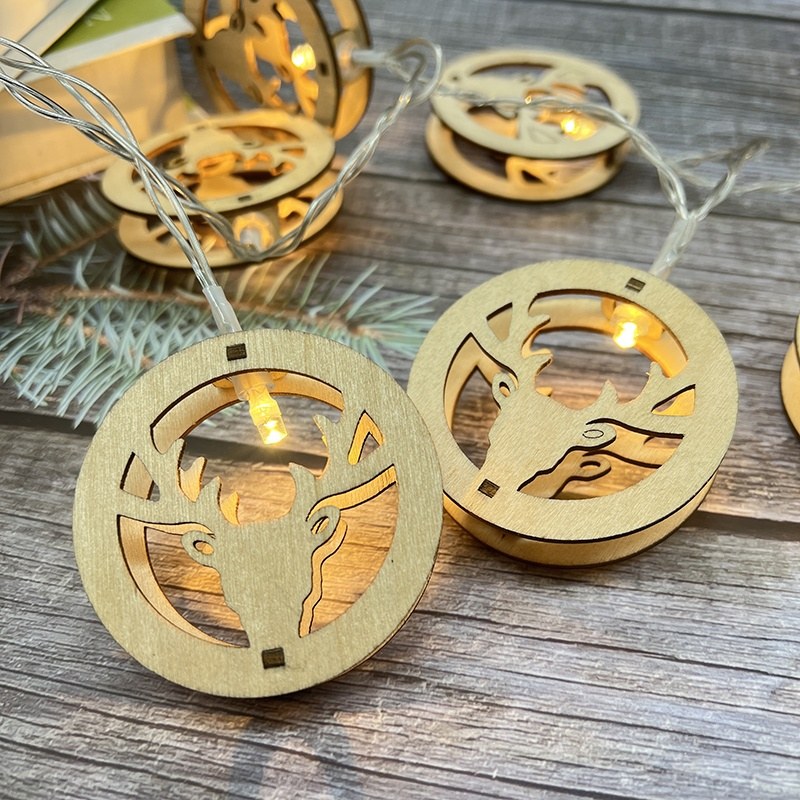 Christmas string lights-wooden decos – YZ-20391