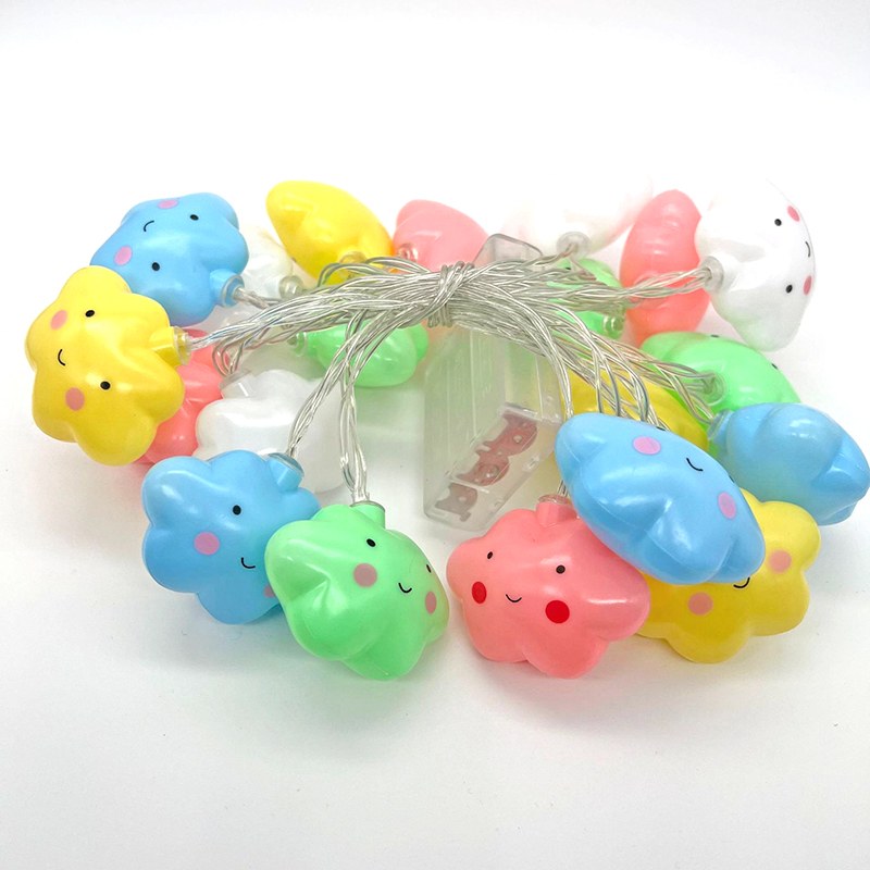 Colorful cloud LED string light