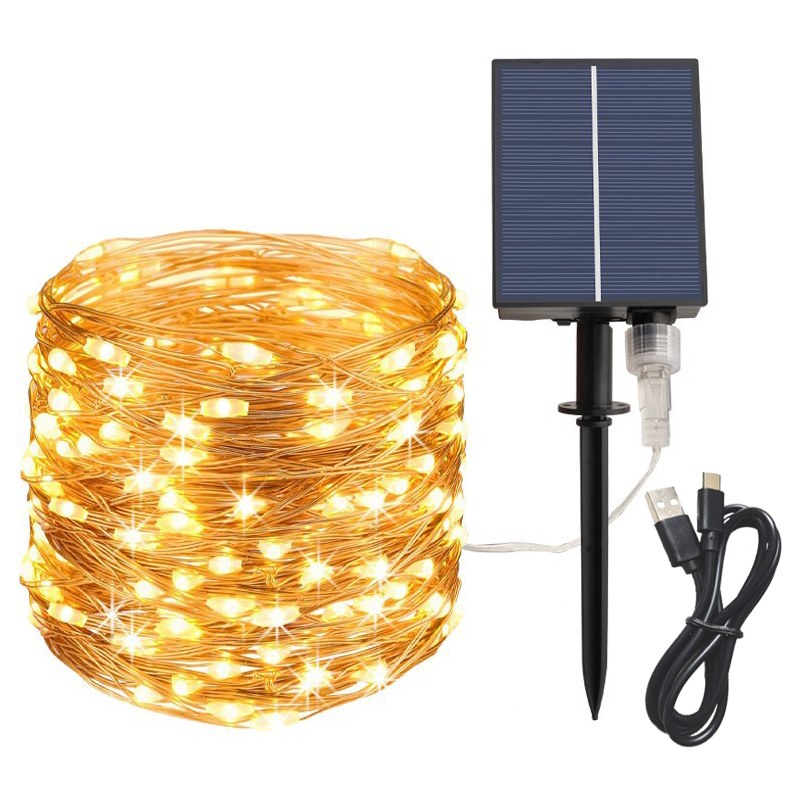 Solar Dual Purpose String Light-Copper wire light – YZ-30027