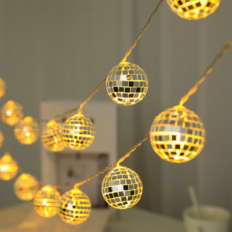 Mirror Disco Ball LED String Lights