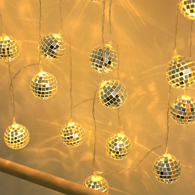 Mirror Disco Ball LED String Lights