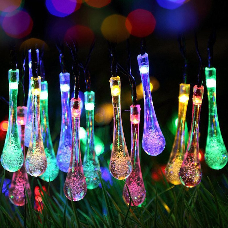 Solar LED string light-crystal Water Drop