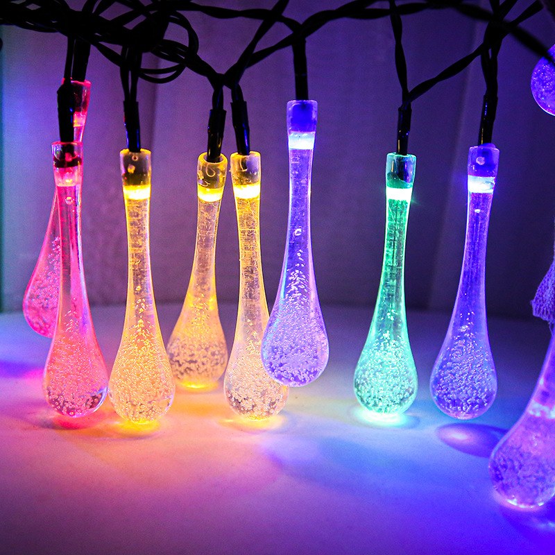 Solar LED string light-crystal Water Drop