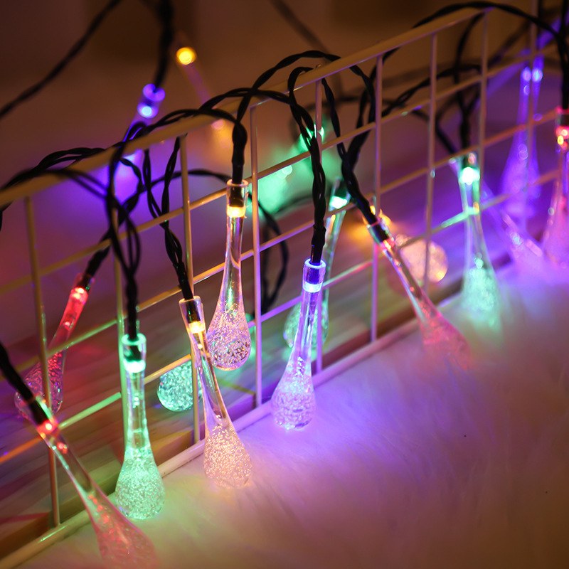 Solar LED string light-crystal Water Drop