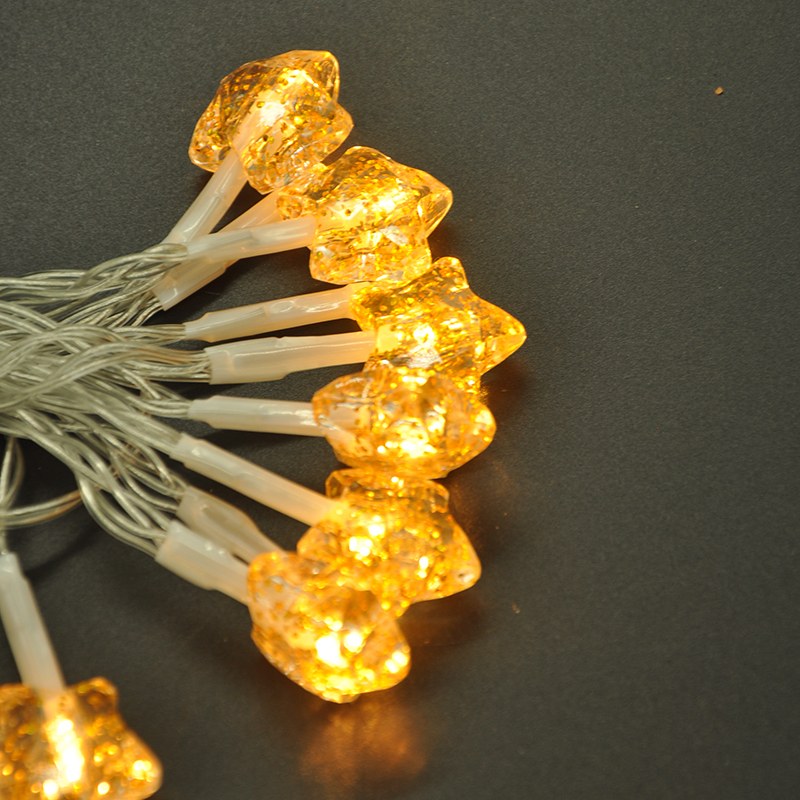Battery powered crystal star decos starry string lights for Party Wedding Home Decoration
