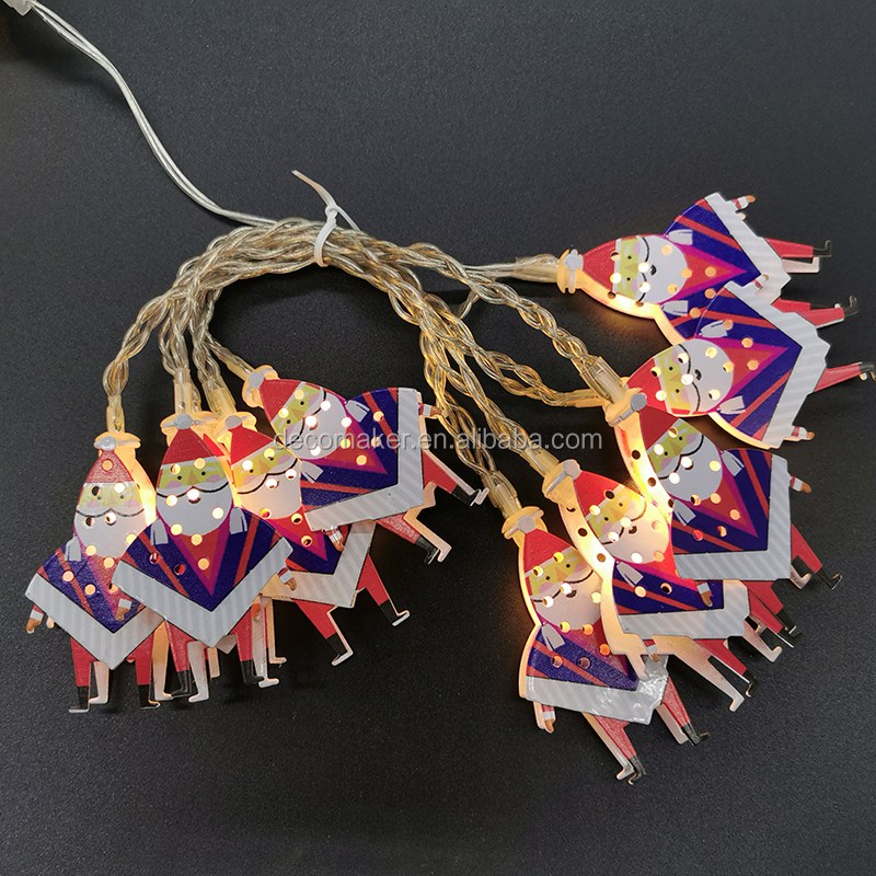 LED string light with metal clown