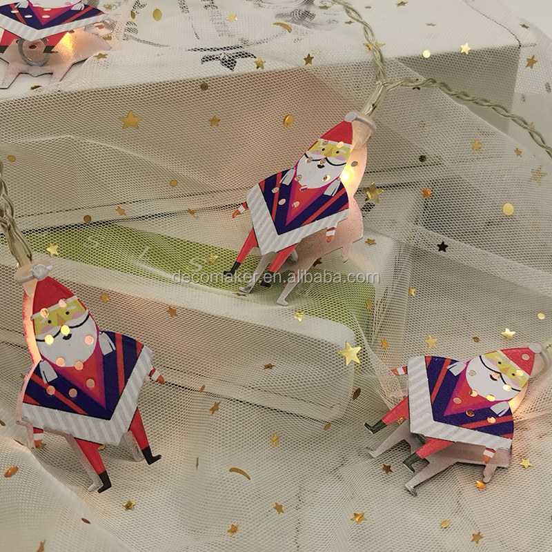 LED string light with metal clown