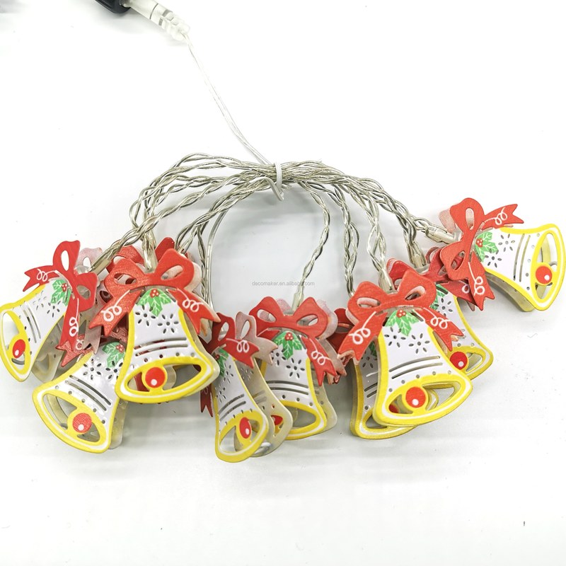LED string light with metal bell