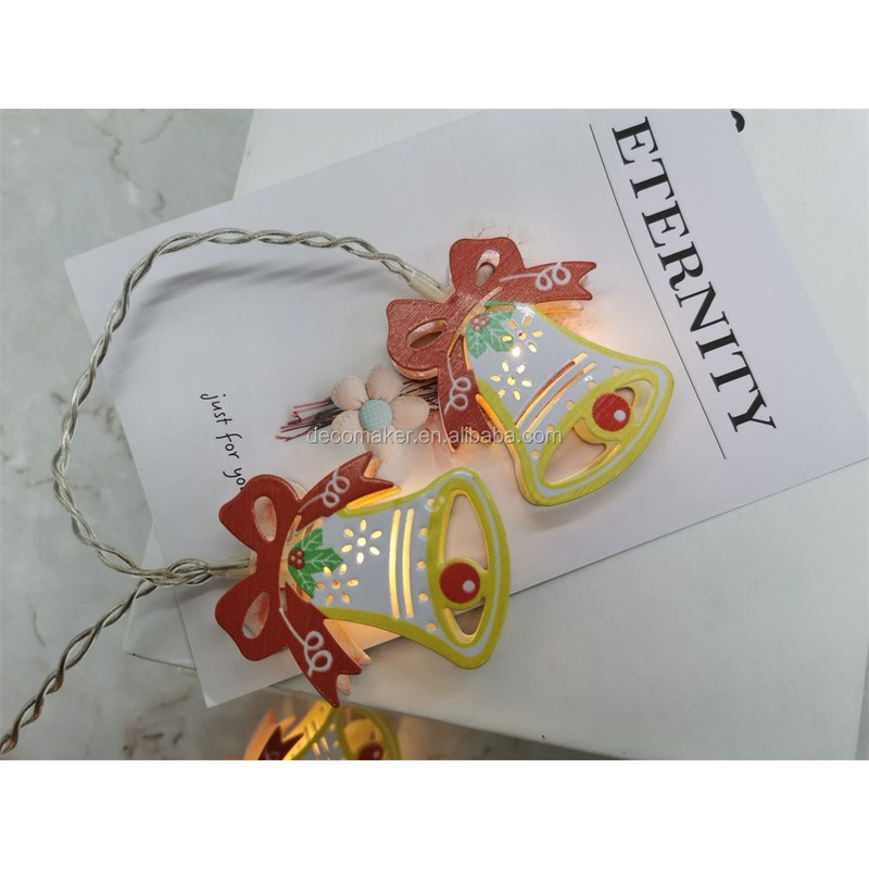 LED string light with metal bell
