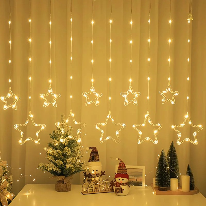 LED icicle light-5 big star+5 small star – YZ-40018