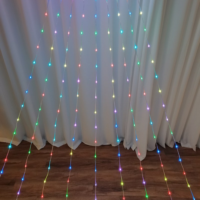 Double Star Curtain Light-RGB/PVC coated wire