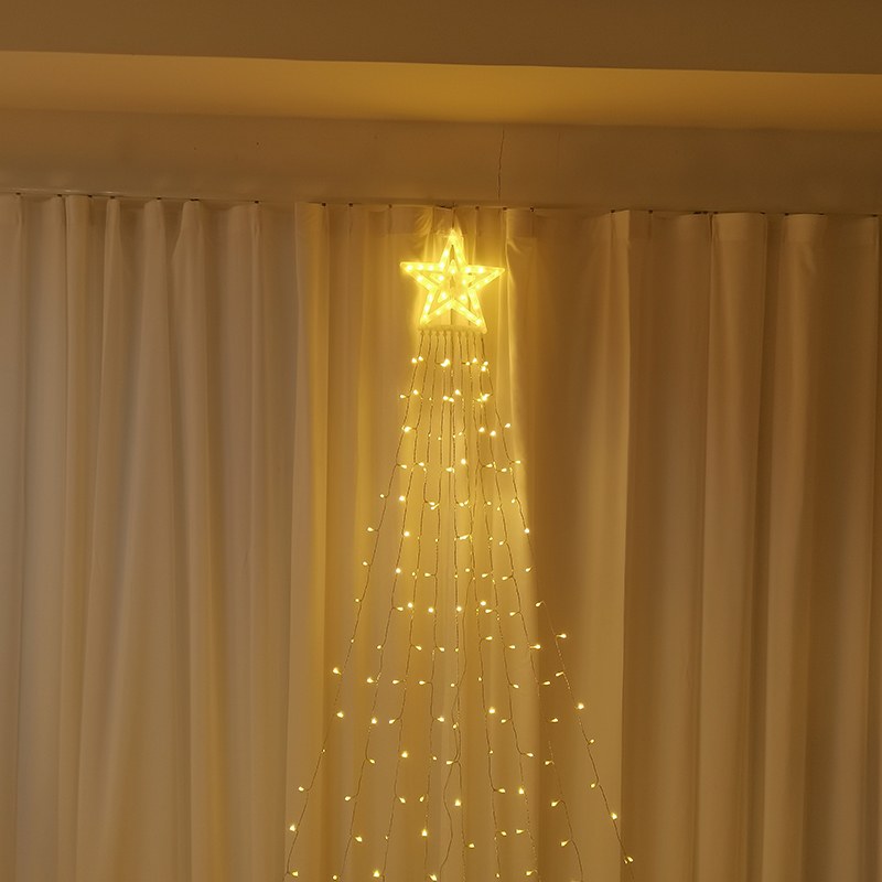 Double Star Curtain Light-warm wite
