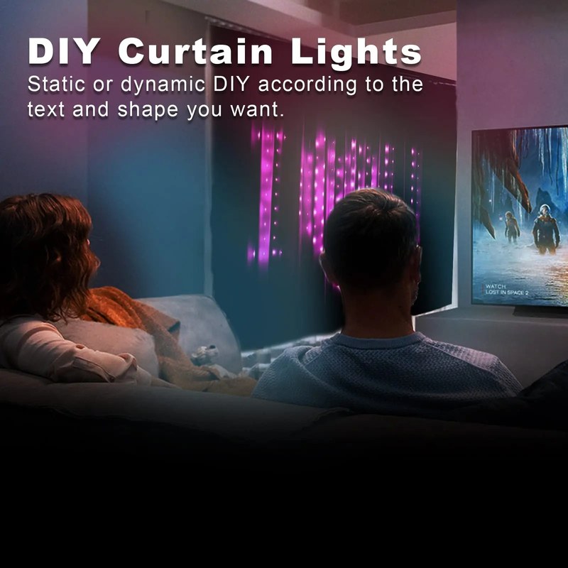 2*2M Smart Curtain Lights