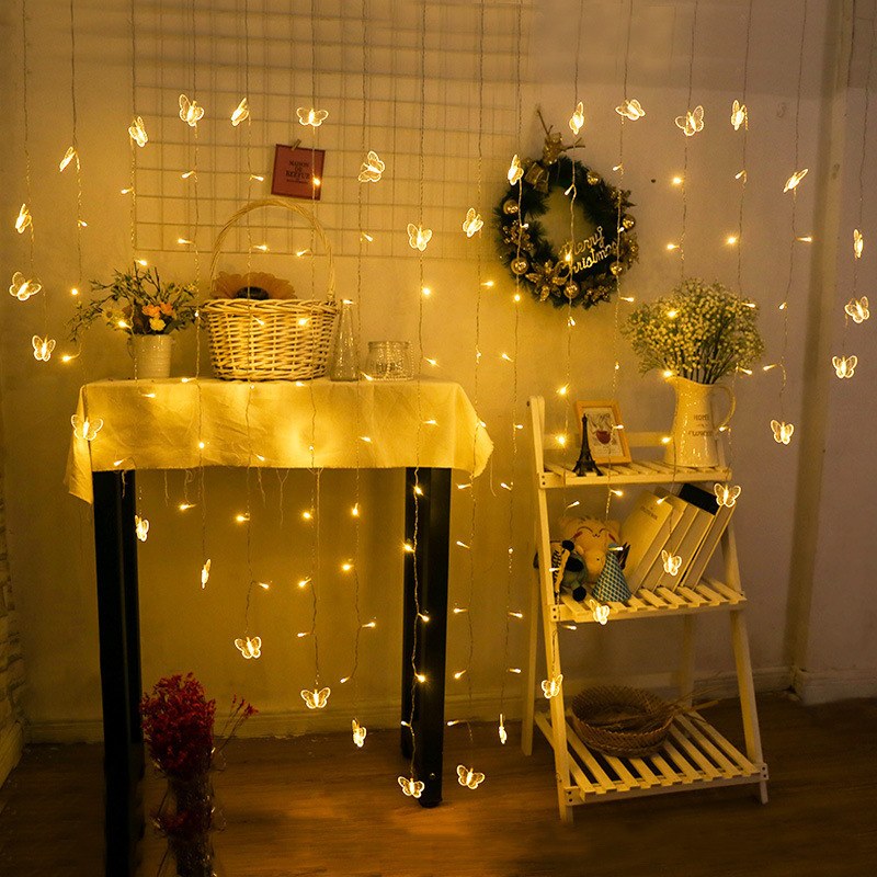 128L Heart curtain light