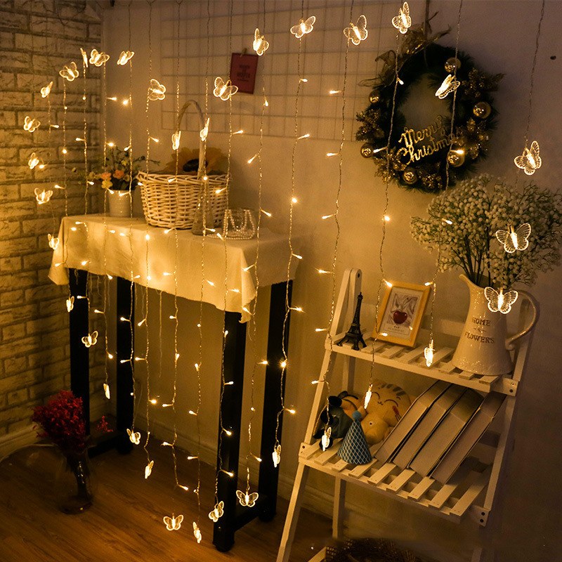 128L Heart curtain light