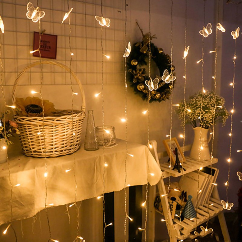 128L Heart curtain light