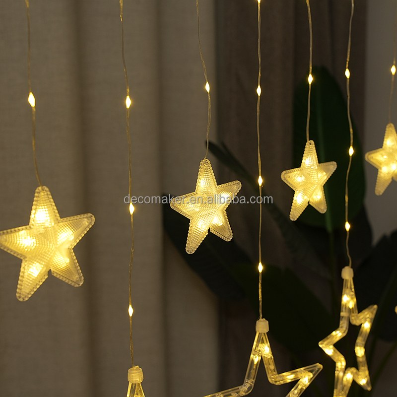 138LED star curtain light-PVC coated wire light