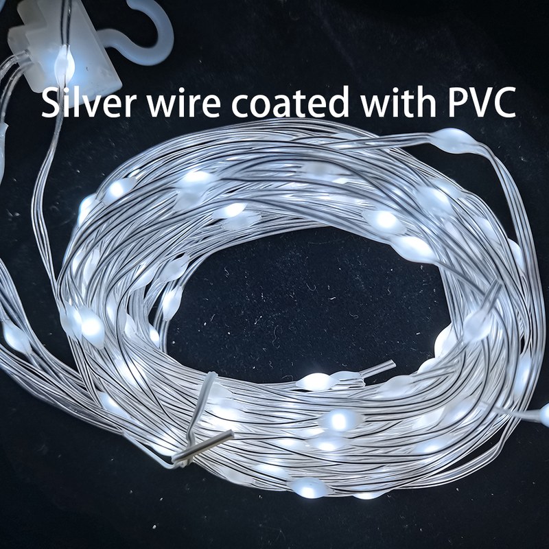 copper wire curtain light coated with PVC