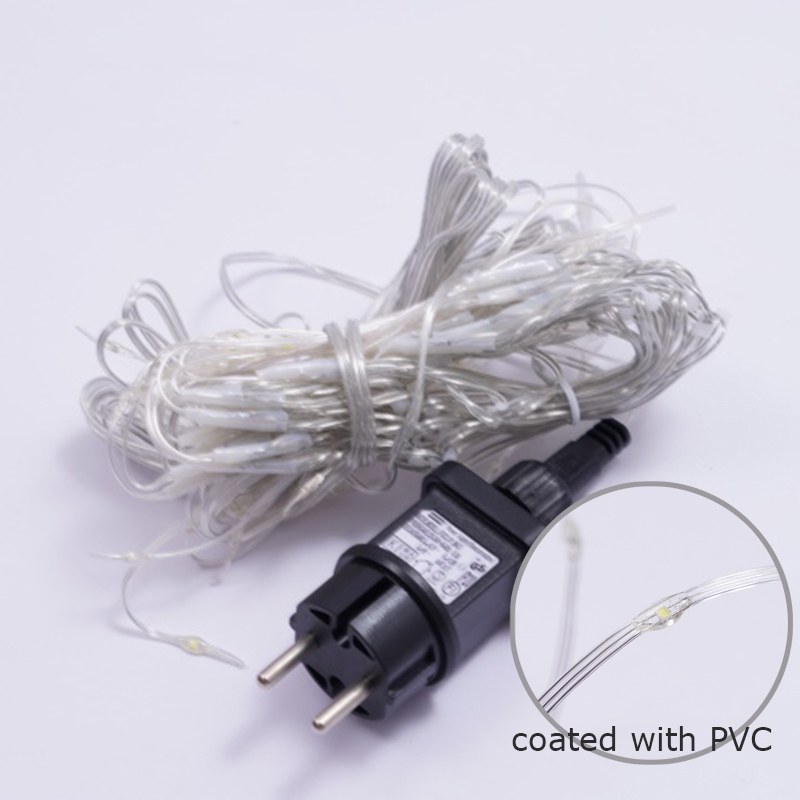 copper wire icicle light coated with PVC