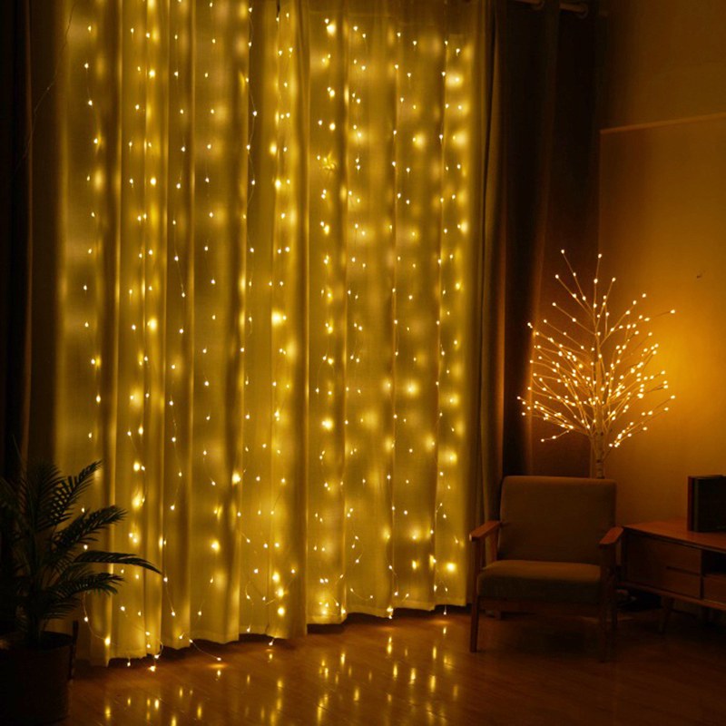 copper wire curtain light coated with PVC