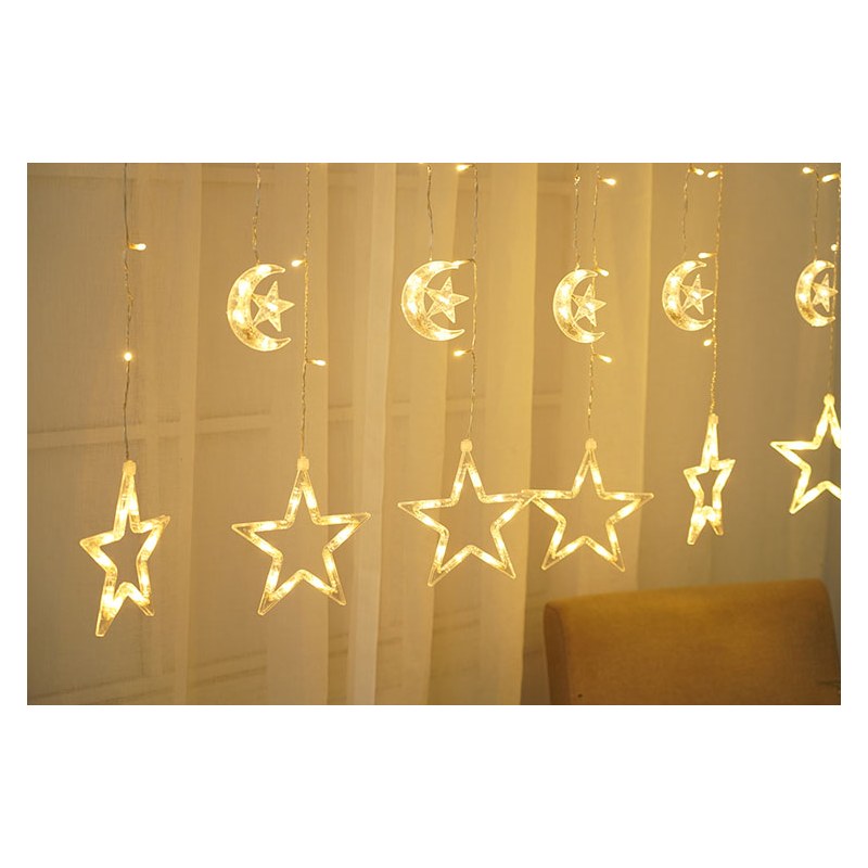 DCL-ST-WW 138LED CURTAIN LIGHT STAR MOON