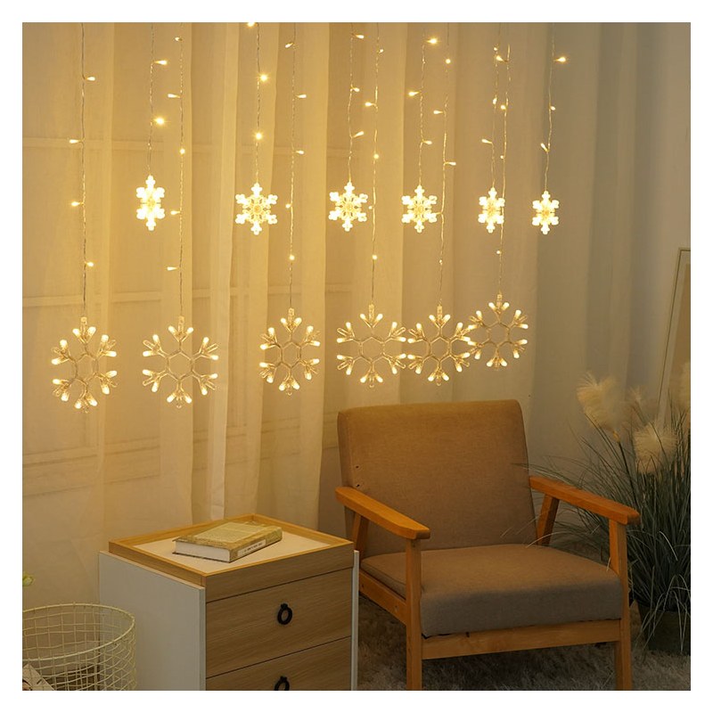 DCL-SF-WW 156 LED CURTAIN LIGHT SNOWFLAKE