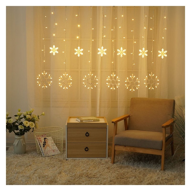 DCL-SF-WW 156 LED CURTAIN LIGHT SNOWFLAKE
