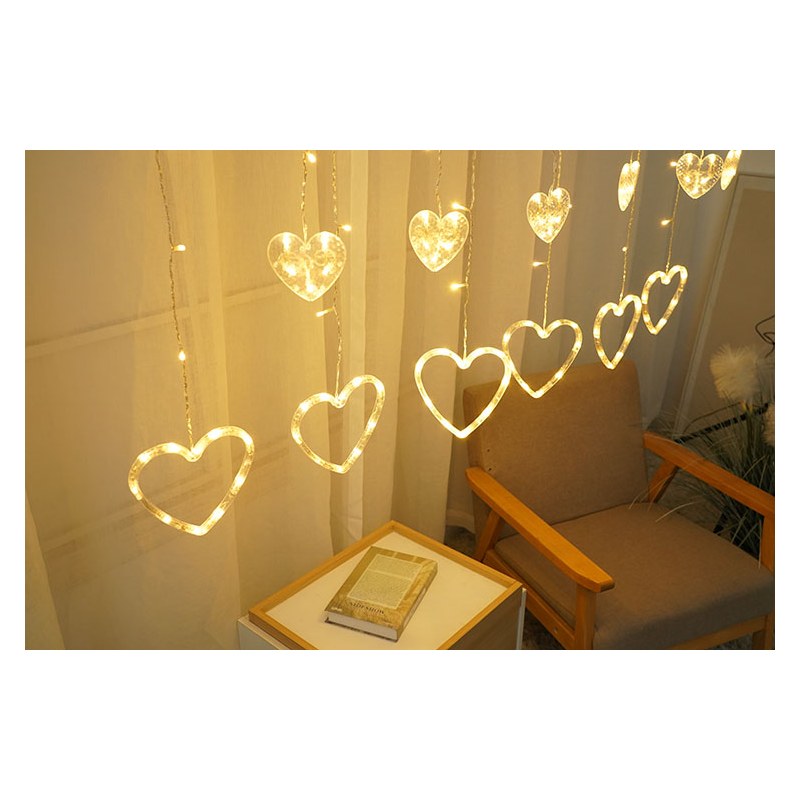 DCL-HT-WW 138LED CURTAIN LIGHT HEART