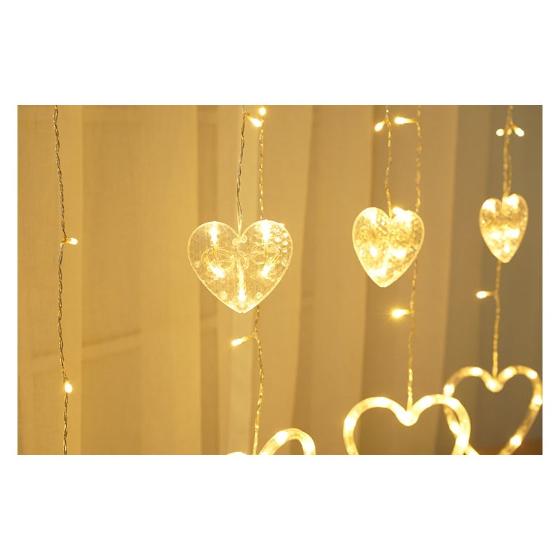 DCL-HT-WW 138LED CURTAIN LIGHT HEART