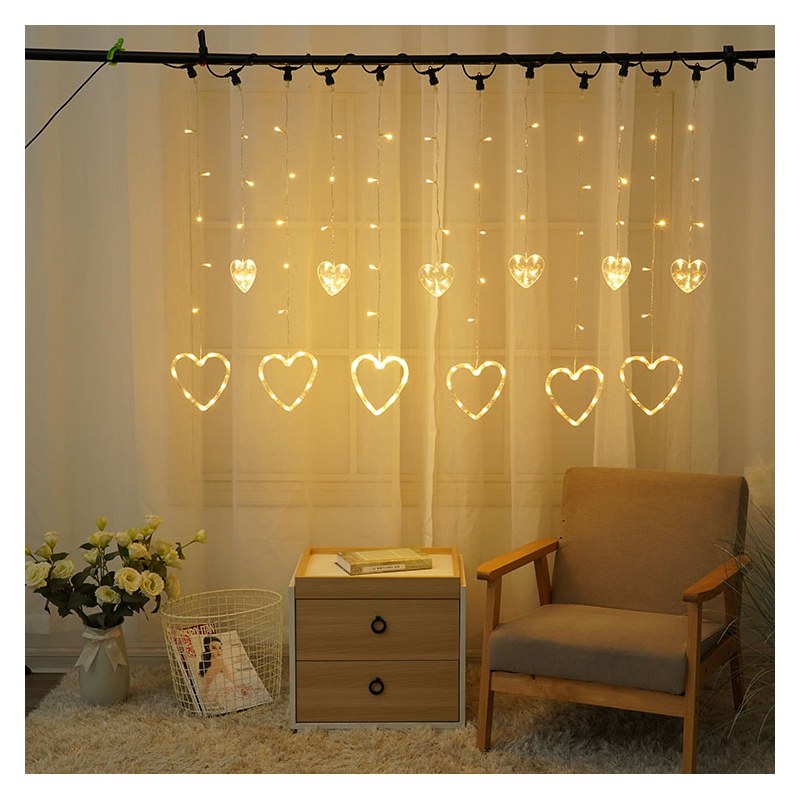 DCL-HT-WW 138LED CURTAIN LIGHT HEART